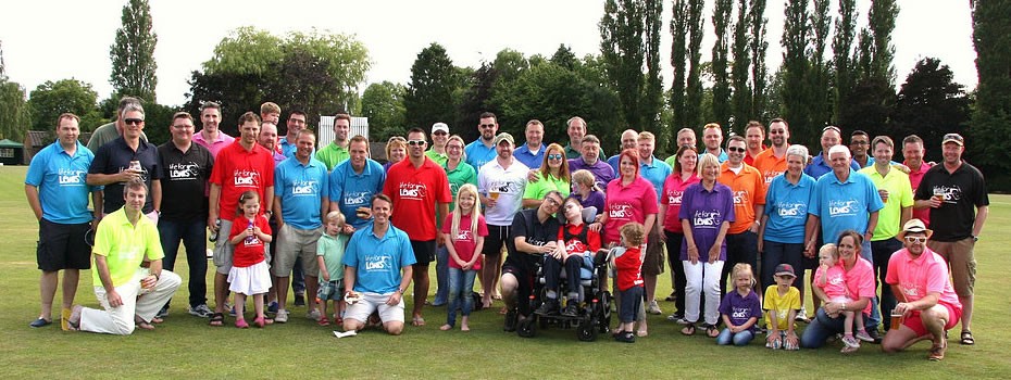 Horton House CC Cricket Reunion Match.. in our Life for Lewis Appeal shirts 