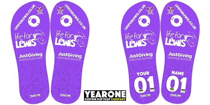 Customised Life for Lewis Flip Flops