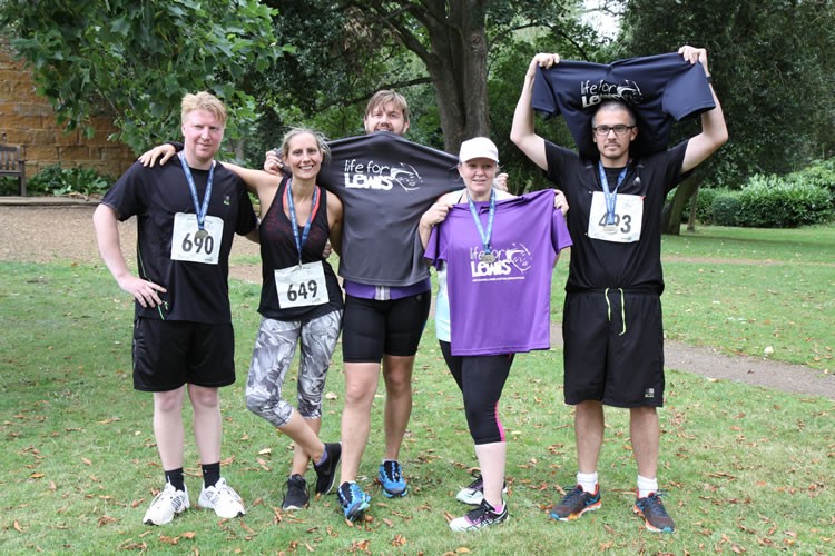 The runners and rider above are: Uncle Andrew Auntie Sarah, Uncle Matt, and mum and dad