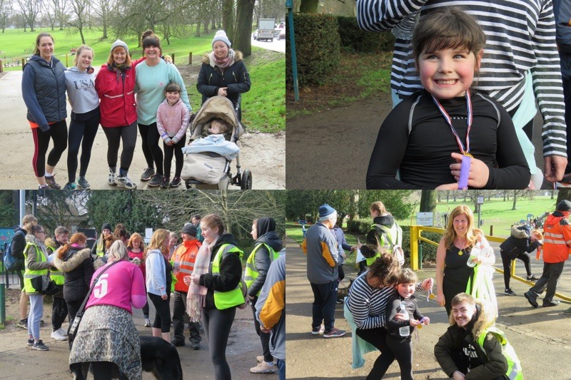 All smiles at the end of the Race for Lewis Park Fun Run